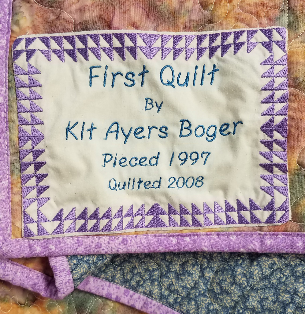 embroidery quilt labels